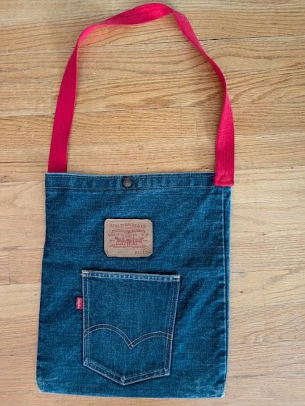 Vintage Levis Big E denim bag 1970s